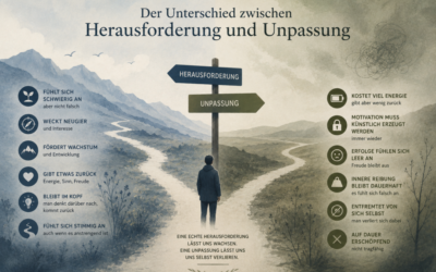 Der Unterschied zwischen Herausforderung und Unpassung