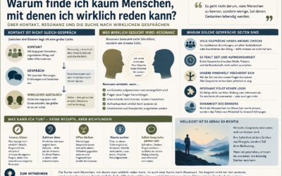 Warum finde ich kaum Menschen, mit denen ich wirklich reden kann?